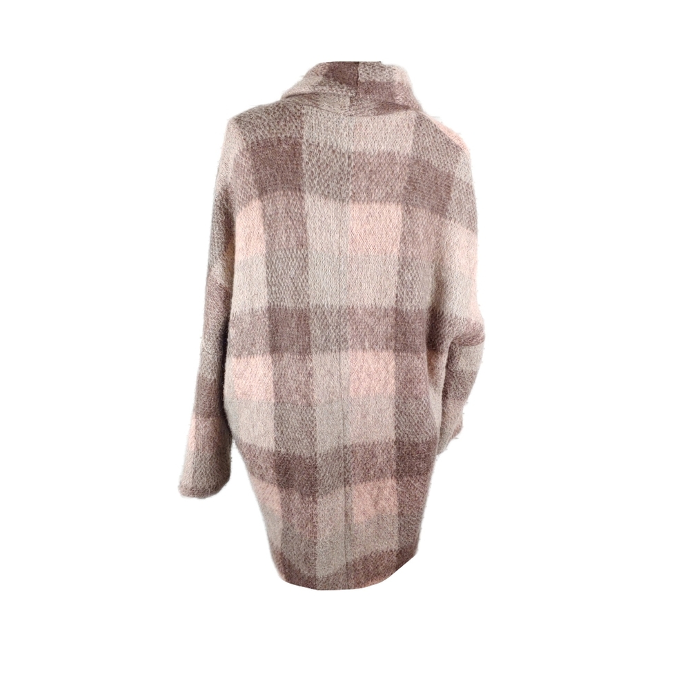 Anthropologie Moth Womens M Soft Woodland Plaid Mohair Wrap Cardigan Coat - Picture 9 of 9